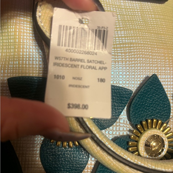 Henri Bendel West 57th Barrel Satchel Iridescent White - Picture 4 of 12